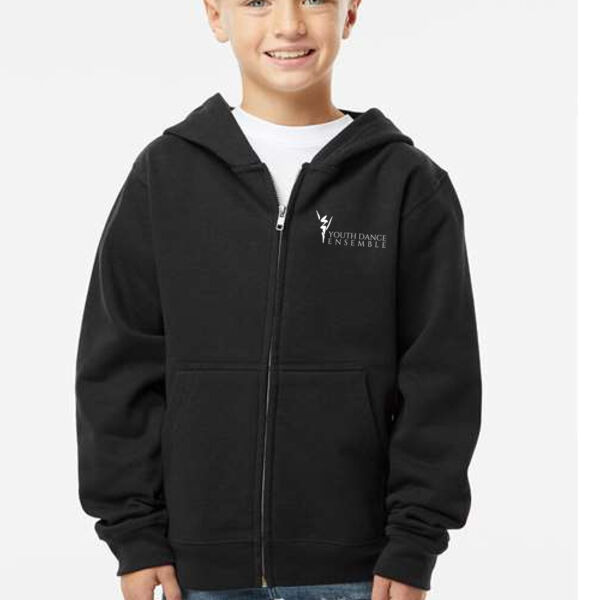 Independent Trading Co. - Youth Midweight Full-Zip Hooded Sweatshirt - Printed Logo Thumbnail