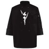 Ten Pearl Button Black Chef Coat Thumbnail